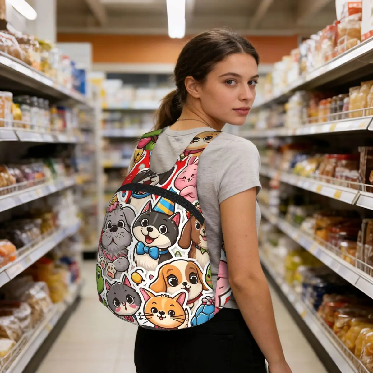Sac à dos Furry Festivity National Pet Day Bliss, sac à livres pour étudiants, sac d'école pour enfants, sacs à bandoulière pour ordinateur pour hommes et femmes