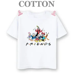 Pure Cotton T Shirt Disney Bad Girls and Mickey Team Friends Children T-shirt Kids Clothes Tops Tee Boys Girls Tee Baby Cute