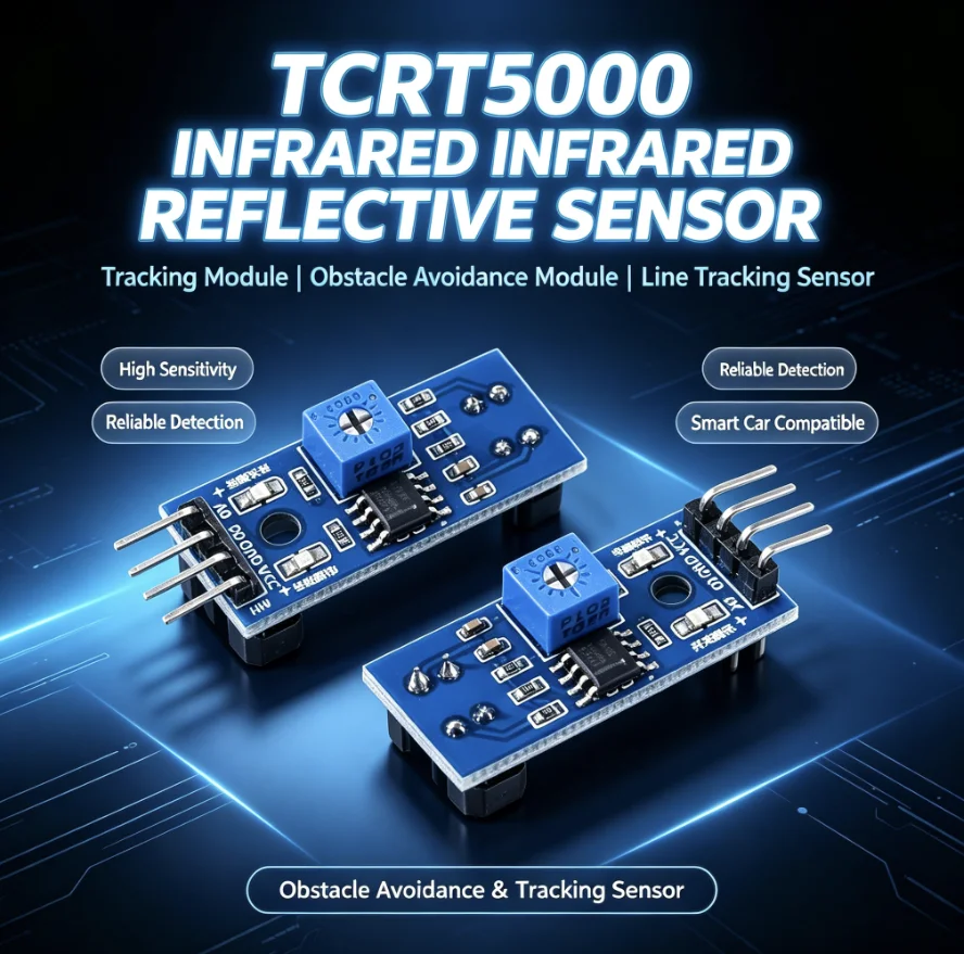(5-10piece)  TCRT5000 Infrared Reflection Sensor Module Smart Car Line Tracking Obstacle Avoidance IR Module