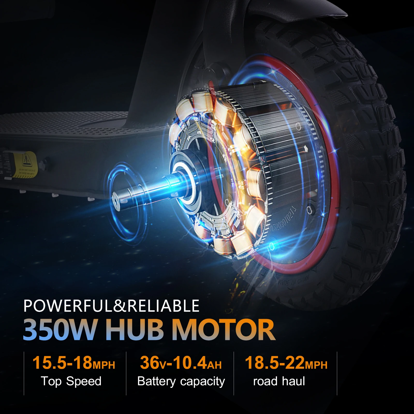 J03Pro سكوتر كهربائي بمحرك 350 وات، بطارية 36 فولت 10.4 أمبير، مناسبة للمراهقين، سكوتر كهربائي سهل الحمل، إطار مقاوم للاهتراء 8.5 بوصة