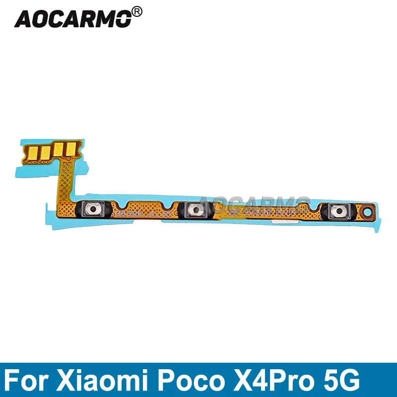 

Aocarmo для Xiaomi Poco X4 Pro 5G: гибкий шлейф кнопки включения/выключения, кнопки Home, сенсора Touch ID и сканера отпечатков пальцев, запасная часть для ремонта