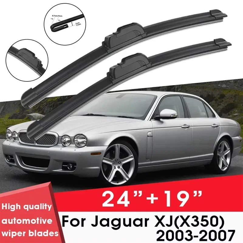 

Car Wiper Blades Front Window Windshield Rubber Refill Wiper For Jaguar XJ(X350) 2003-2007 24"+19" Car Accessories