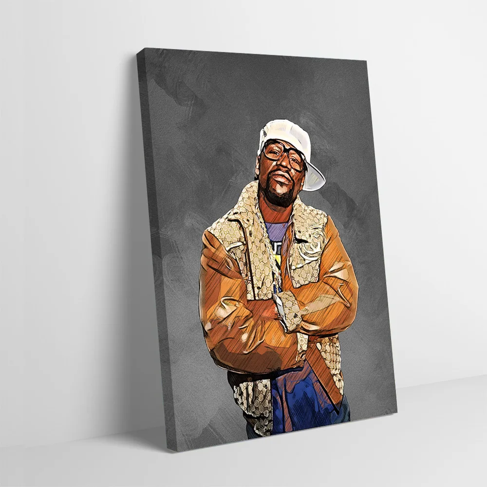 Floyd Mayweather печать плакатов на заказ E картины настенная живопись на холсте для декора ванной комнаты комната роскошное украшение дома