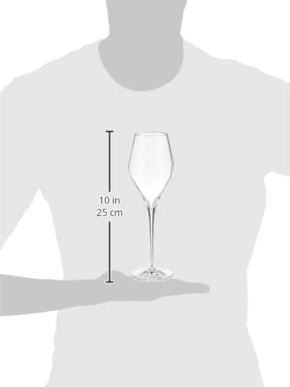 Crystal Glass Finesse Stemware Collection Champagne Flute with Effervescence Points (Set of 6), 10.0 oz, Clear