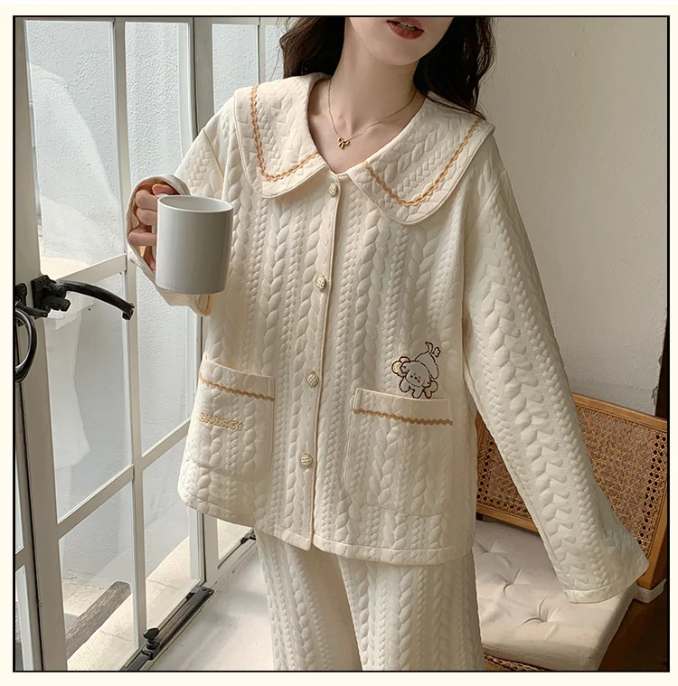 

Комплекты пижам женские зимние, влагоотводящие, красные, милые, в стиле ретро, с завязками, утягивающие, дышащие, облегающие, с завязками спереди, домашняя одежда для взрослых