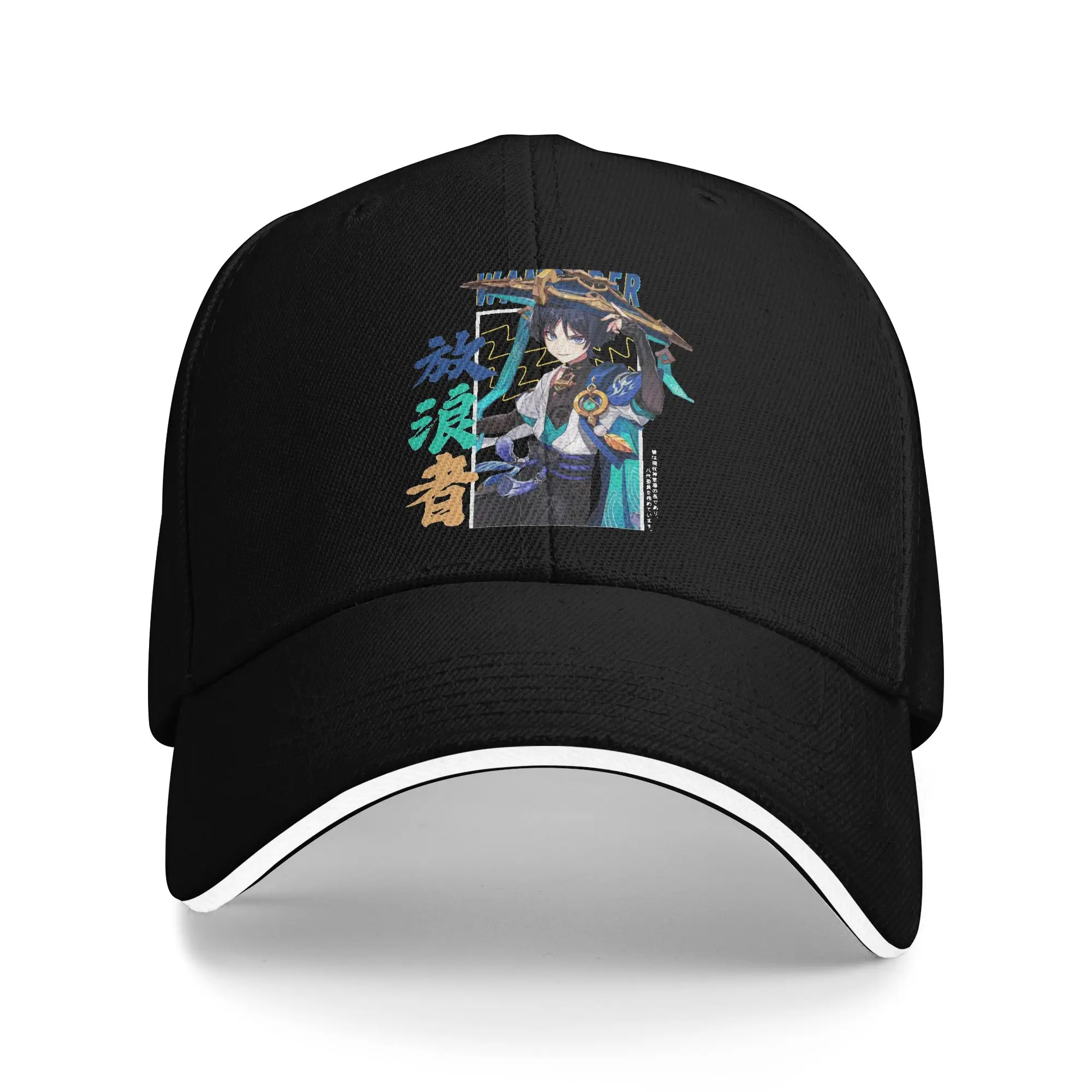 Wanderer Scaramouche Baseball Cap Fashion Genshin Impact Sandwich Hats Men Women Adjustable Dad Hat Sport