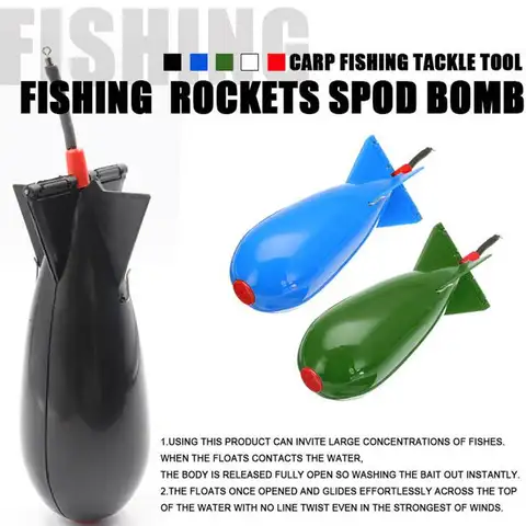 Carp Fishing Rocket Feeder Spod Float Lure Bait Holder Spomb Pellet Rockets Feeders Position Gear Accessories