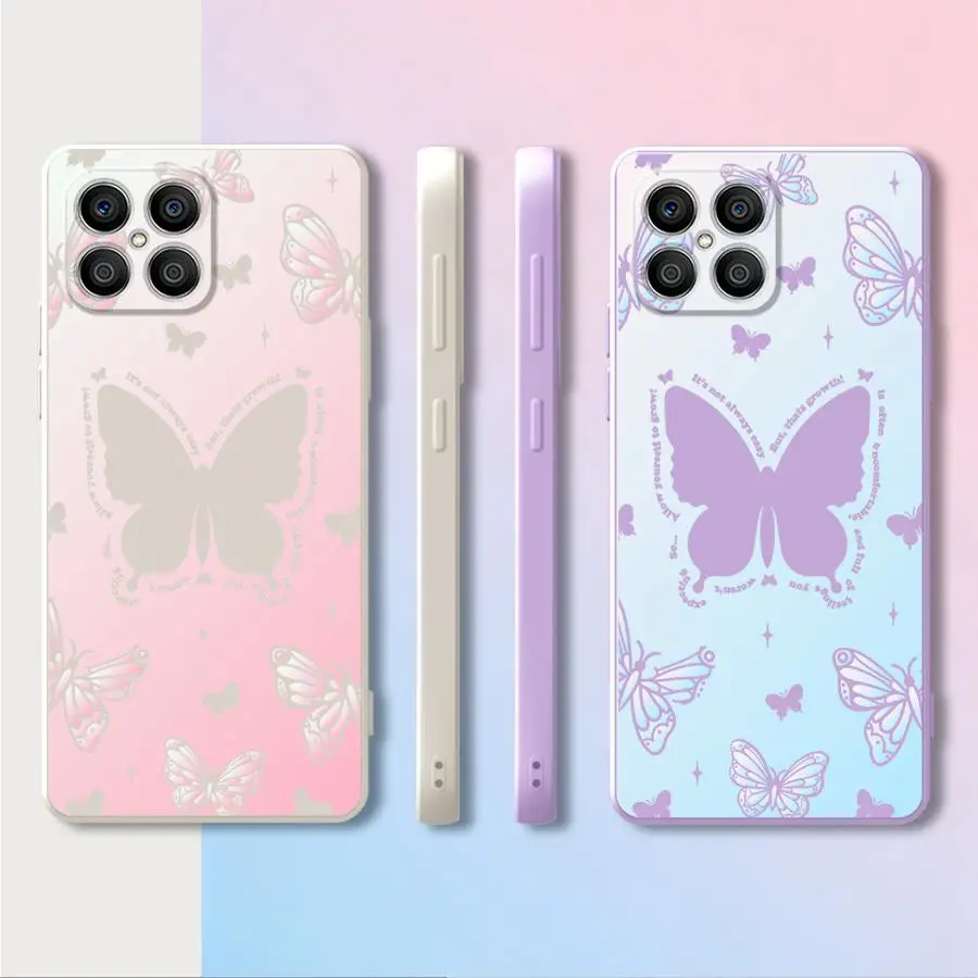 

Pink Butterfly Soft Cover Phone Case for Honor X8a X8b X7b X9a X5c X9b X9D X9C X7d X7a