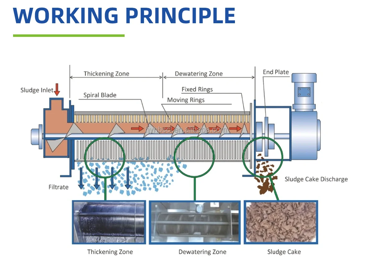 Máquina de deshidratación de lodos físicos, prensa de filtro, tratamiento de aguas residuales, equipo de filtración de plantas