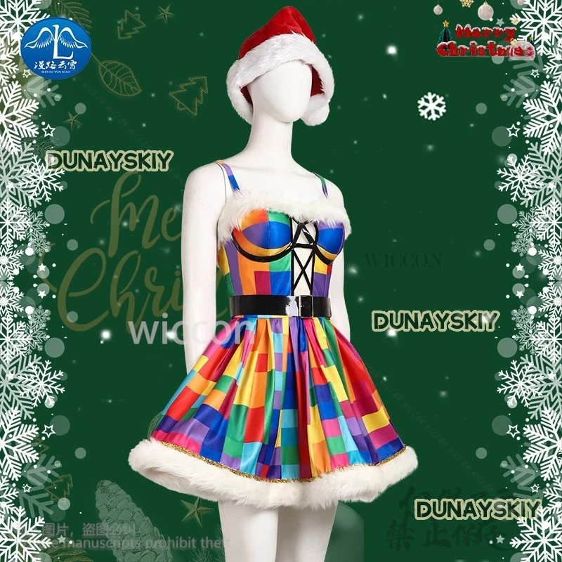 2024 Nowy kostium świąteczny Sukienka Lolita Santa Hat Dla Pani Claus Kobiety Dziewczyny Halloween Boże Narodzenie Fancy Party Cosplay Dostosowane