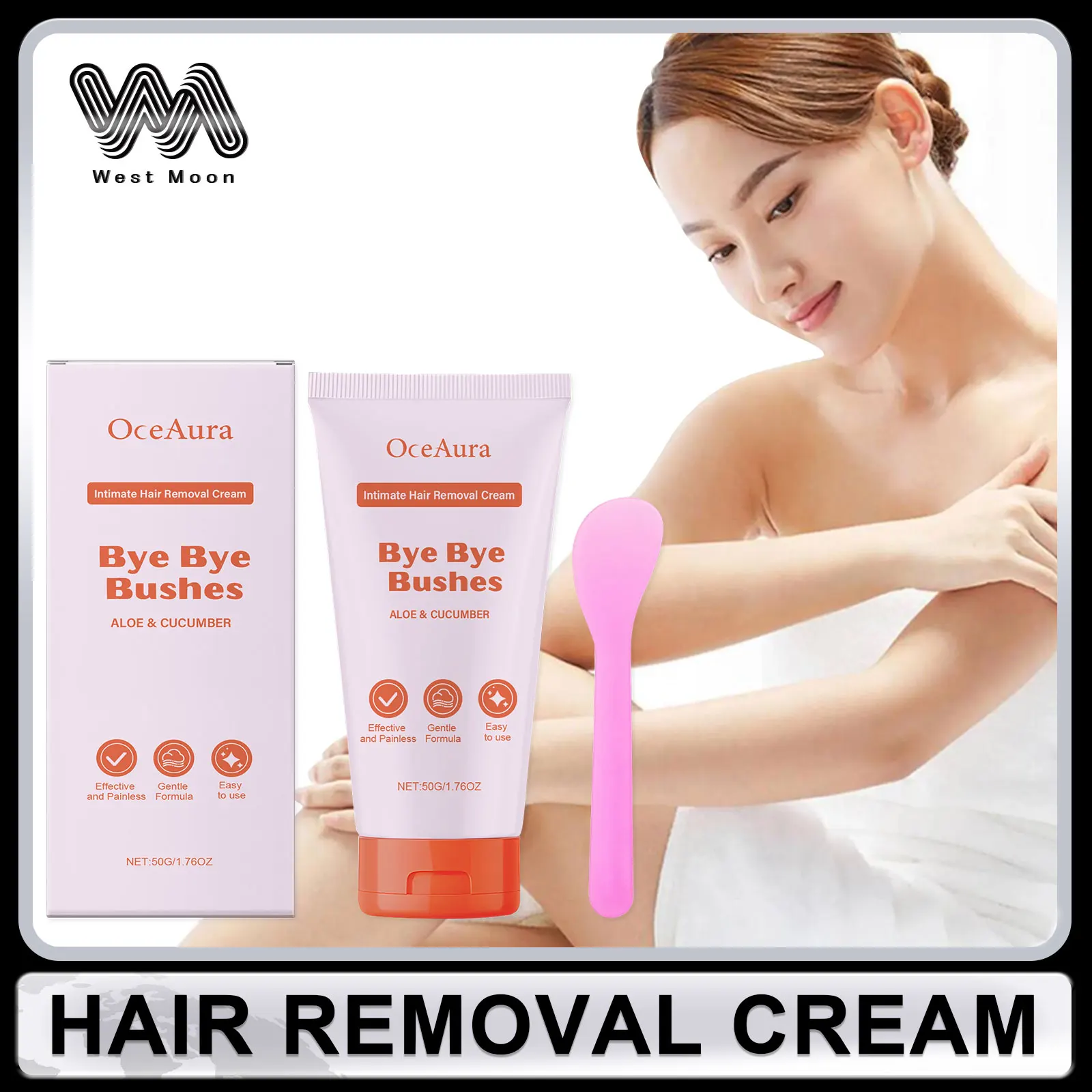 

Hair Removal Cream for Women Painless Hair Remove Body Underarm Armpit Arm Leg Non Irritating Smoothing Depilatory with Scraper