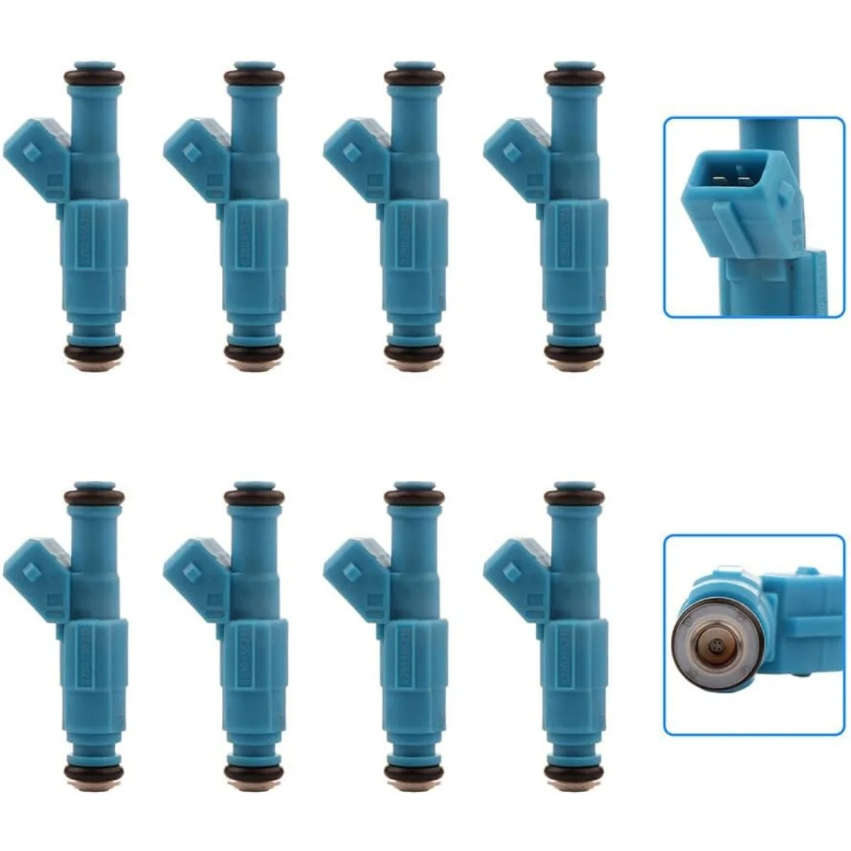 8Pcs 4 Holes Fuel Injector 280155715 for Chevy Camaro fit for Ford Mustang compatible with Jeep V8 Engine 93-03 Replacement