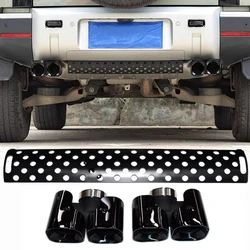 For 2020-2024 Land Rover Defender L663 P400 90 2.0T 110 3.0T Muffler Tip upgraded stainles steel silver four-outlet exhaust pipe