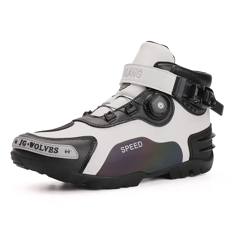 

Motocross Boots Men Women Motorcycle Boots Knight Outdoor Riding Anti-slip Winters Sneakers Shoes Bicycle Mountain Racing Road