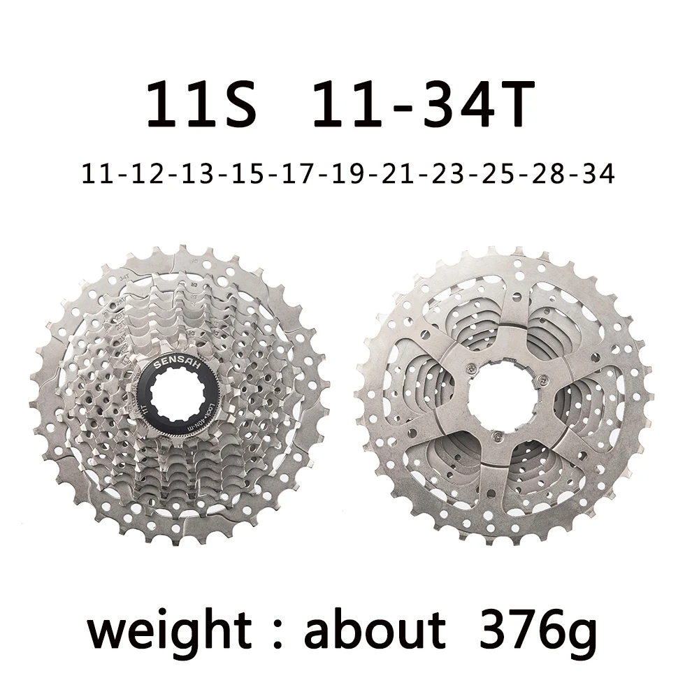 SENSAH 8/9/10/11 Geschwindigkeit Rennrad Kassette 11V 23T/25T/28T/30T/32T/34T/36T Fahrrad Freilauf K7 10S Schwungrad für HG Hub