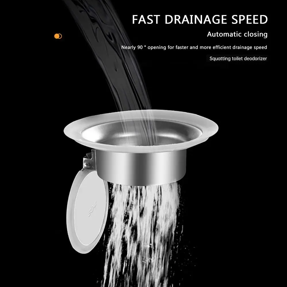 Evitar o refluxo do odor do vaso sanitário rolha agachamento pan acessórios de aço inoxidável esgoto anti-odor plug montagem do banheiro