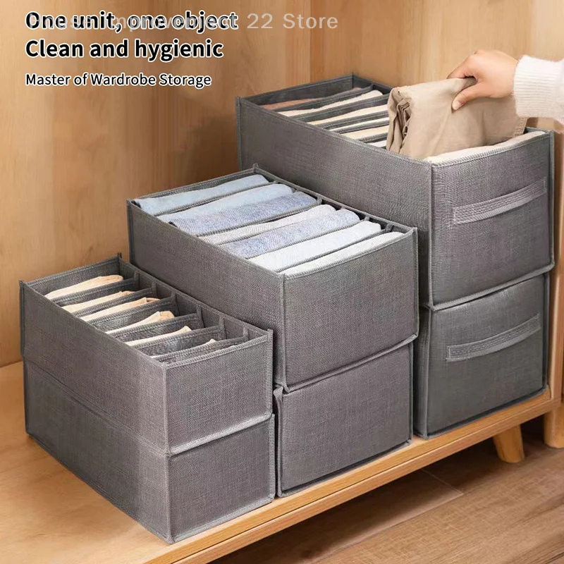 Closet Storage Box Folding Underwear Storage Box Partition Drawer Storage Box Jeans Wardrobe Storage Box Clothes