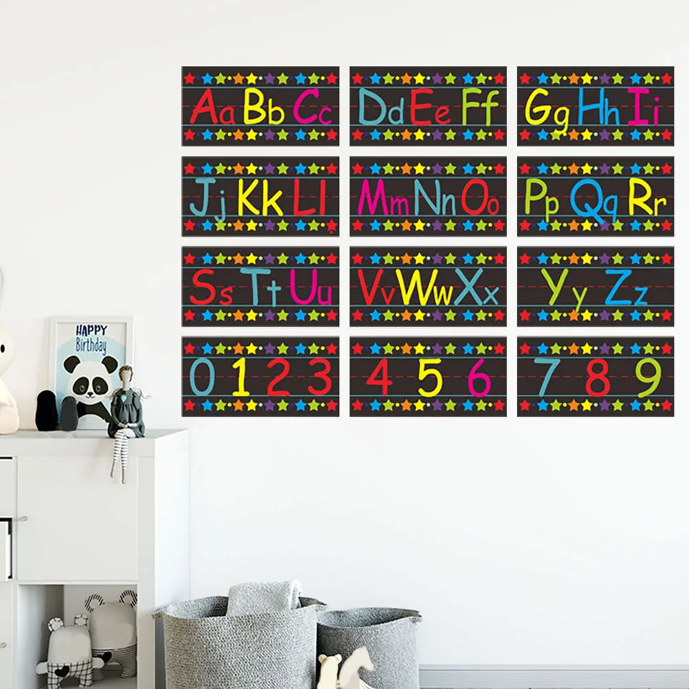 

Alphabet Wall Stickers Decorative Numbers Decal Kids Room DIY Removable Alphanumeric Poster Educational Supplies