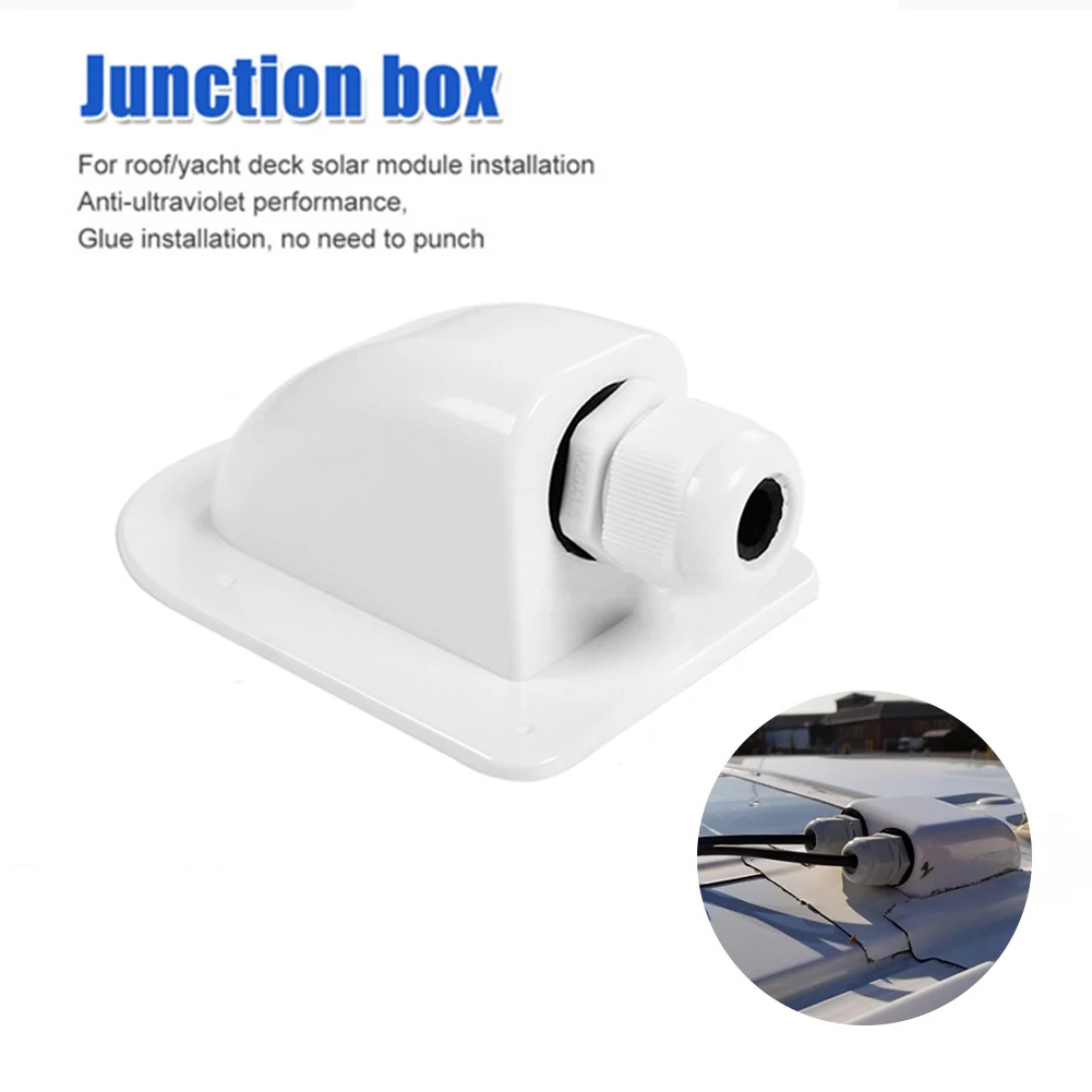 Solar Cable Motorhome Junction Box Single/Dual Hole Cable Entry Gland Box Motorhome Caravan Boat Junction Box Camper Accessories