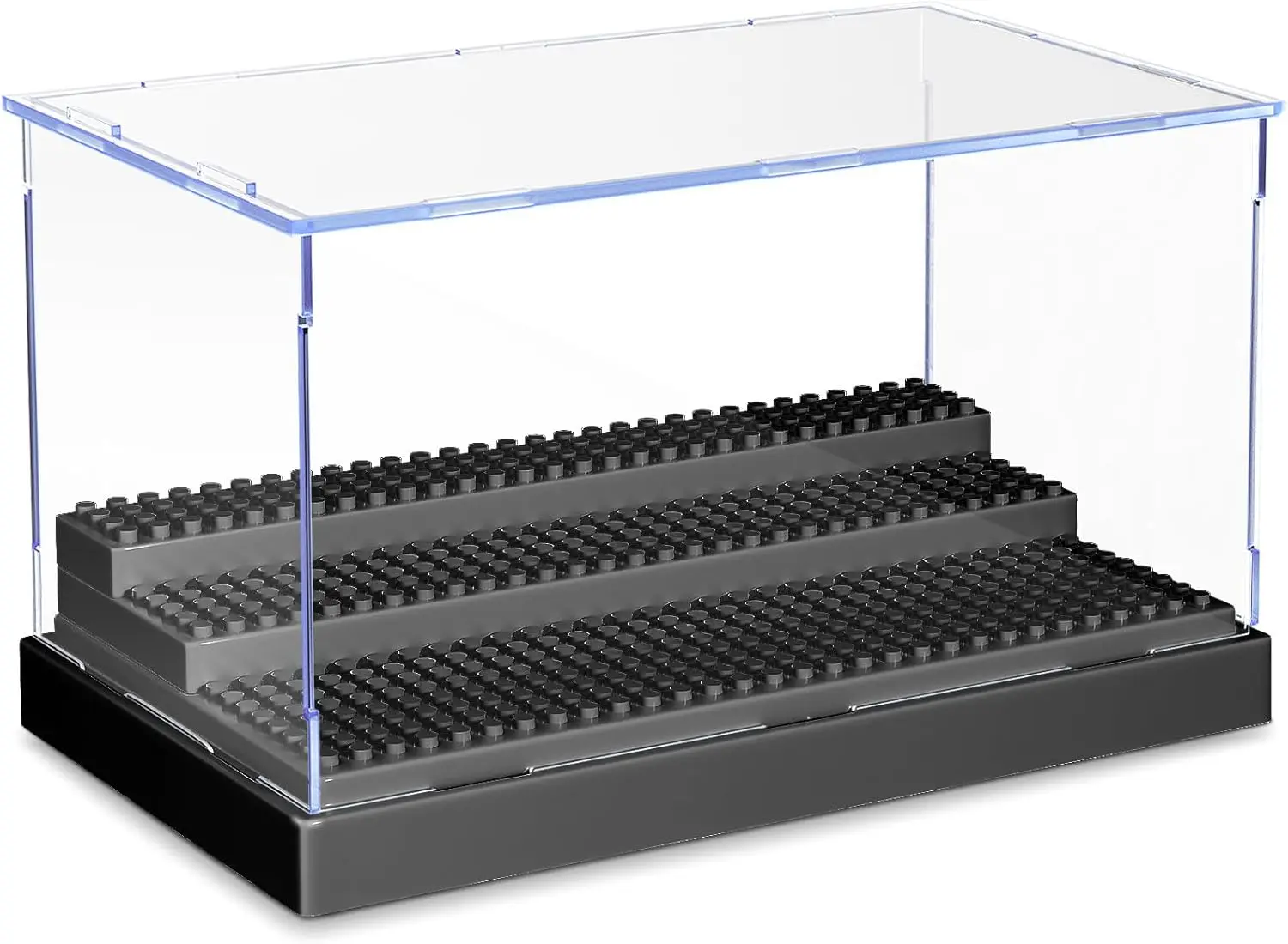 

Acrylic Display Case for Minifigures, 3-Tier Storage Box with Movable Steps, Clear Protection for Action Figures Blocks