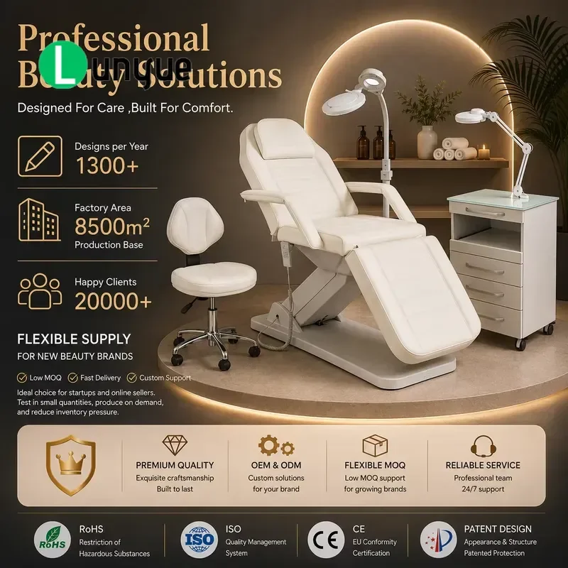 Luxury Adjustable Heated Massage Bed Ergonomic Memory Foam Professional Beauty Therapy Equipment for Clinic Spa