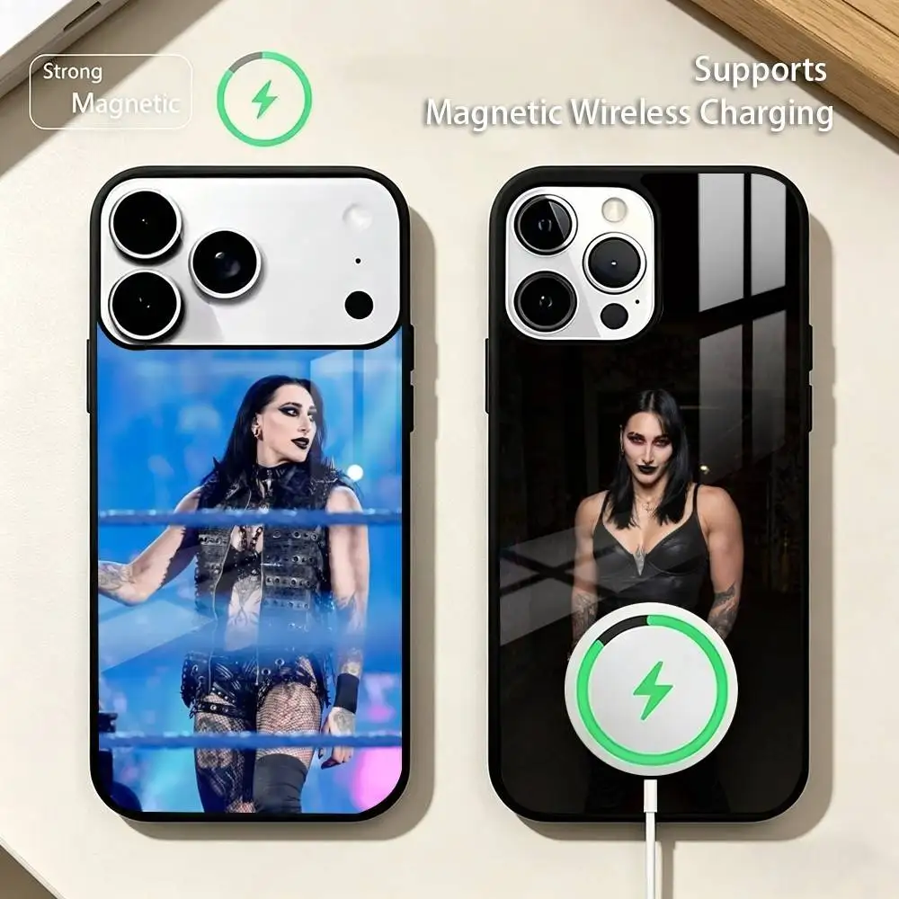 

The Nightmare R-Rhea Ripley Phone Case For iPhone17,16,15,14,13,12,11 Plus,Pro Compatible with magnetic wireless charging