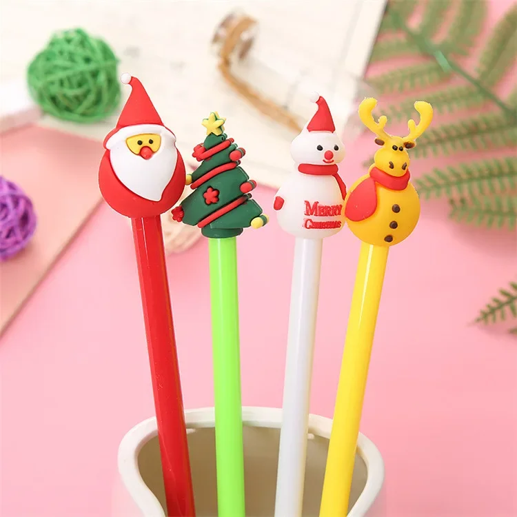 24Pcs Christmas creative cute series gender-neutral pen, small fresh student office stationery