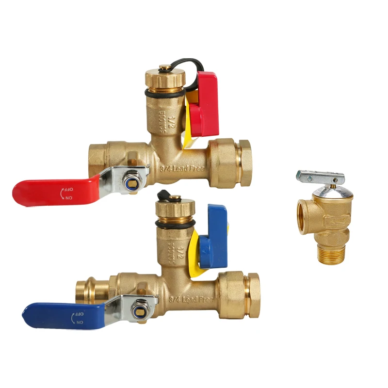 American Standard Lead-Free Brass Control Water Heater Isolation Valve Set-1 (Cold and Hot Water Valve) High Temperature OEM
