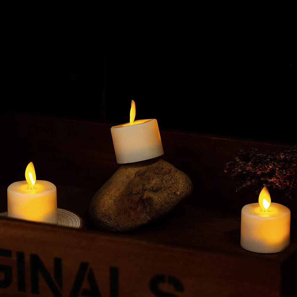 

6Pcs Electric Light Simulation Flameless LED Small Decorative Lamp Safe Operated Desktop Ornament