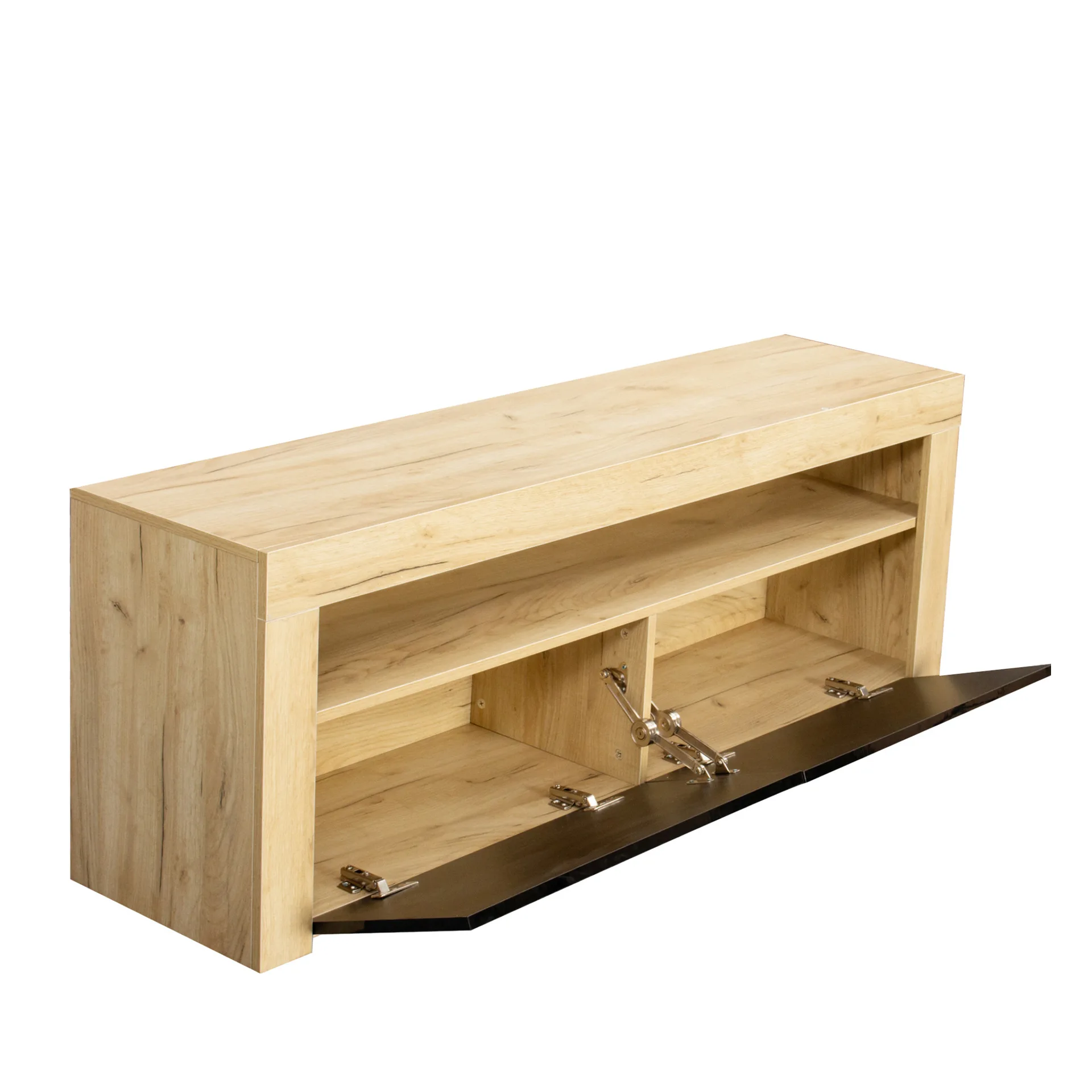 Nordic simple TV cabinet living room household modern small apartment audio-visual cabinet Japanese log color TV cabinet