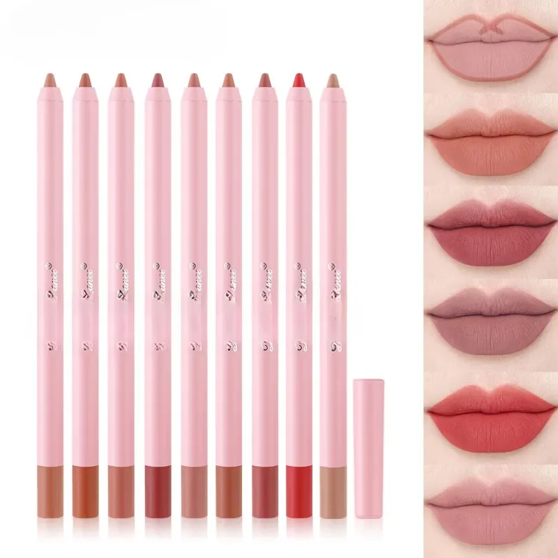 Eekky-Lasting Matte Lip Gloss, Lip Line Set, gordo, impermeável, hidratante, maquiagem labial, requintado, 12 peças por caixa, 2024