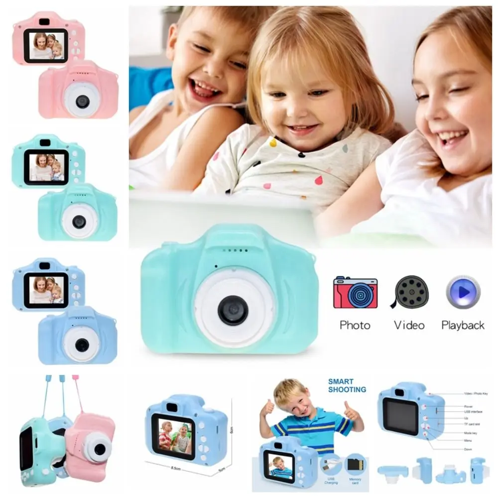 Video Camera Kids Digital Camera HD Screen Vintage Mini Camera Kids 8 Million Pixel Mini Children Cartoon Camera Toy Gifts