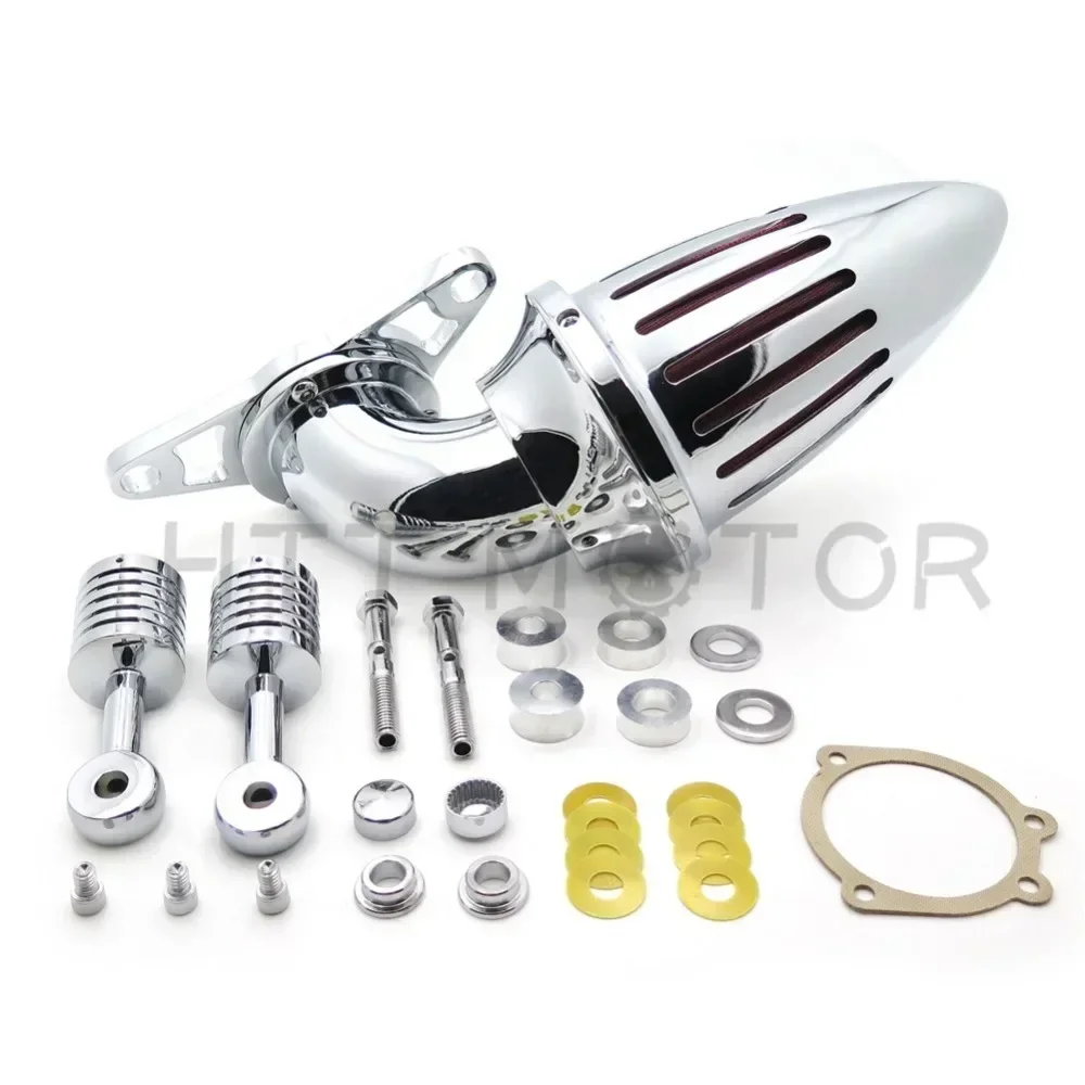 

Chrome/Black Air Cleaner Filter for 2001-2009 Harley Davidson Softail Fat Boy Dyna Street Bob Wide Glide