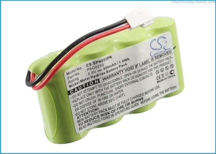 

Cameron Sino 4.8V 300mAh Pager battery PAG0250 for Signologies 1300500 GN9962053 Perpect Pager +TOOL