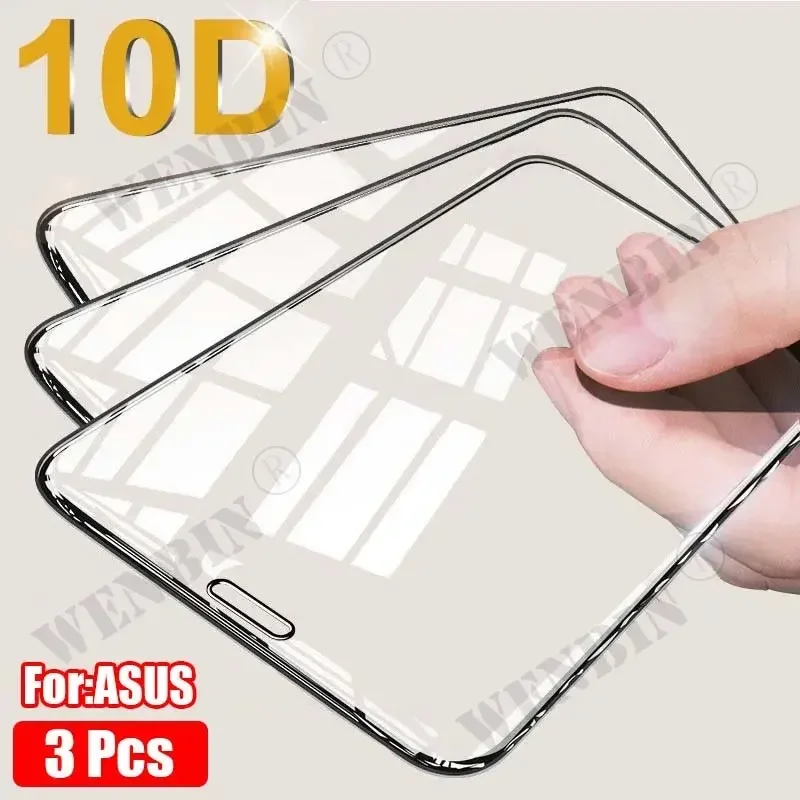 3 Pcs Tempered Glass For Asus ROG Phone 8 7 6 D Screen Protector on For Asus Zenfone 10 9 8 7 6 Full Protective Glass