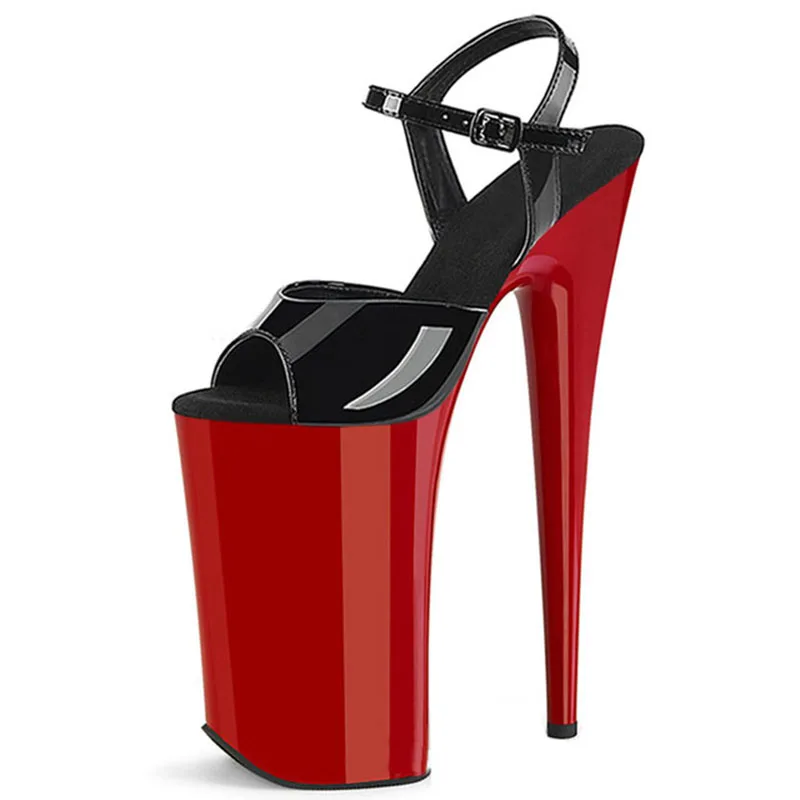 

New 26CM/10inches PVC PU Upper Sexy Exotic High Heel Platform Party Sandals Pole Dance Shoes Model Shows Sandals 021