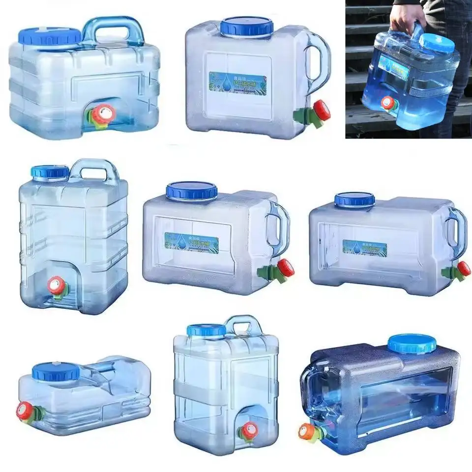 7.5/10/20L Camping Water Container Large Capacity Water Storage Carrier Outdoor Water Bucket Portable Car Water Tank with Faucet