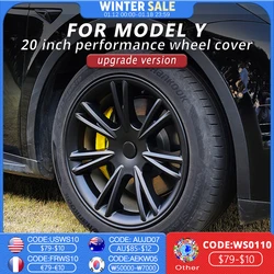 4PCS Hub cap Performance Replacement Wheel Cap 19-Inch Automobile Hubcap Full Rim Cover Accessories for Tesla Model Y 2018-2023
