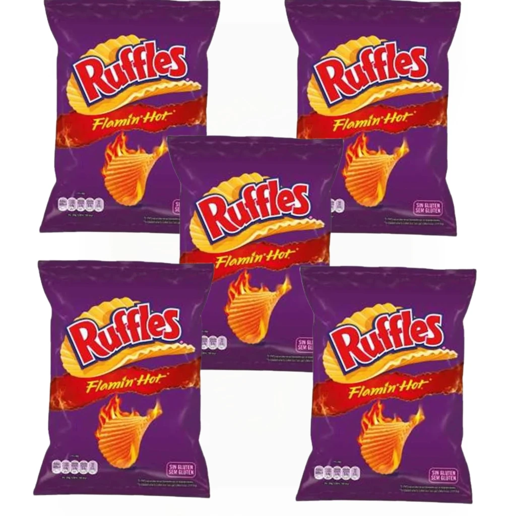 RUFFLES Sabor Flamin\'Hot bolsa 75 g - PACK 5 bolsas Sabor Mixta