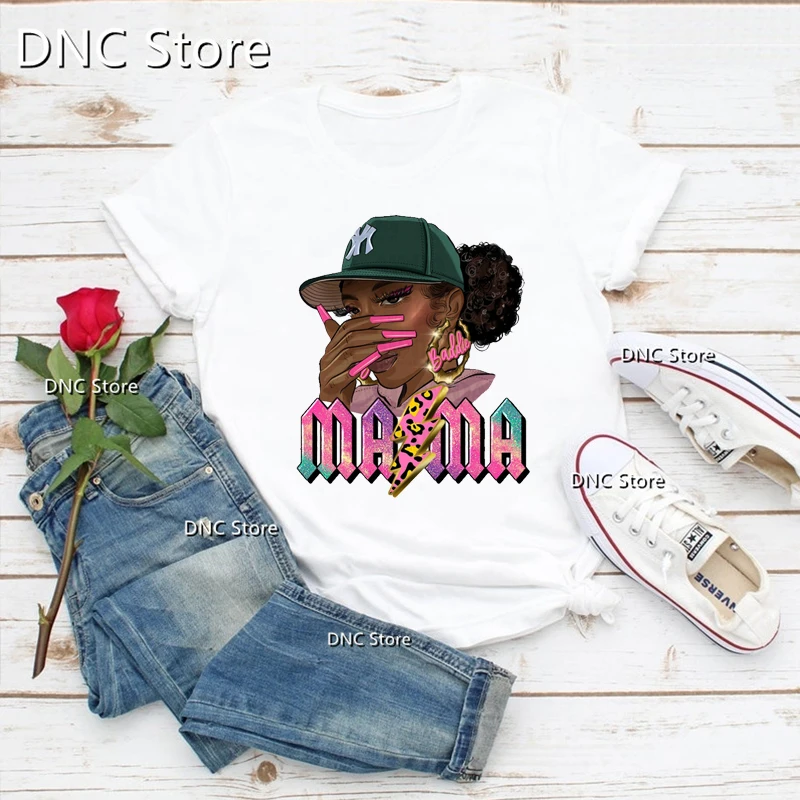 Afro Nurse Life, Mama Black Woman Hat Black Skin Magic Black Girl Women T-Shirt Fashion Pink  tshirt Thick Black Women Tshirts