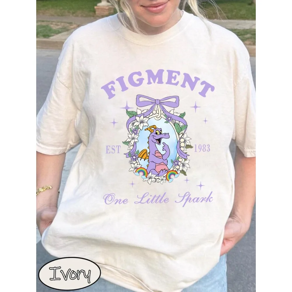 ديزني Epcot Coquette Figment png، One Little Spark، Figment Epcot Center Tee، Disneyland Vacation Figment Est 1983 png #2