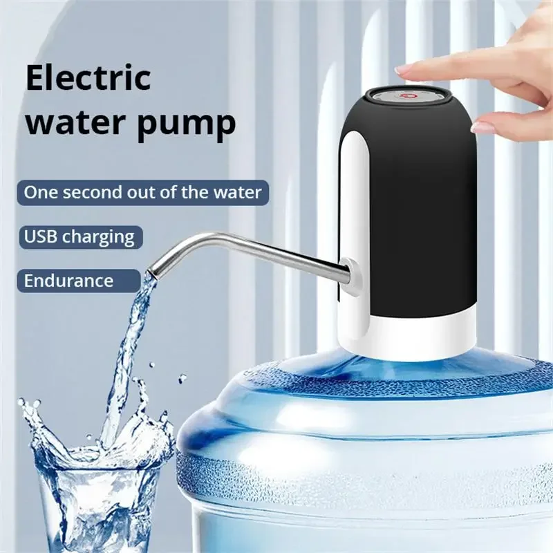 1pc Black/White Automatic Water Bottle Pump USB Charging Water Pump One Button Automatic Switch Of Water Dispenser