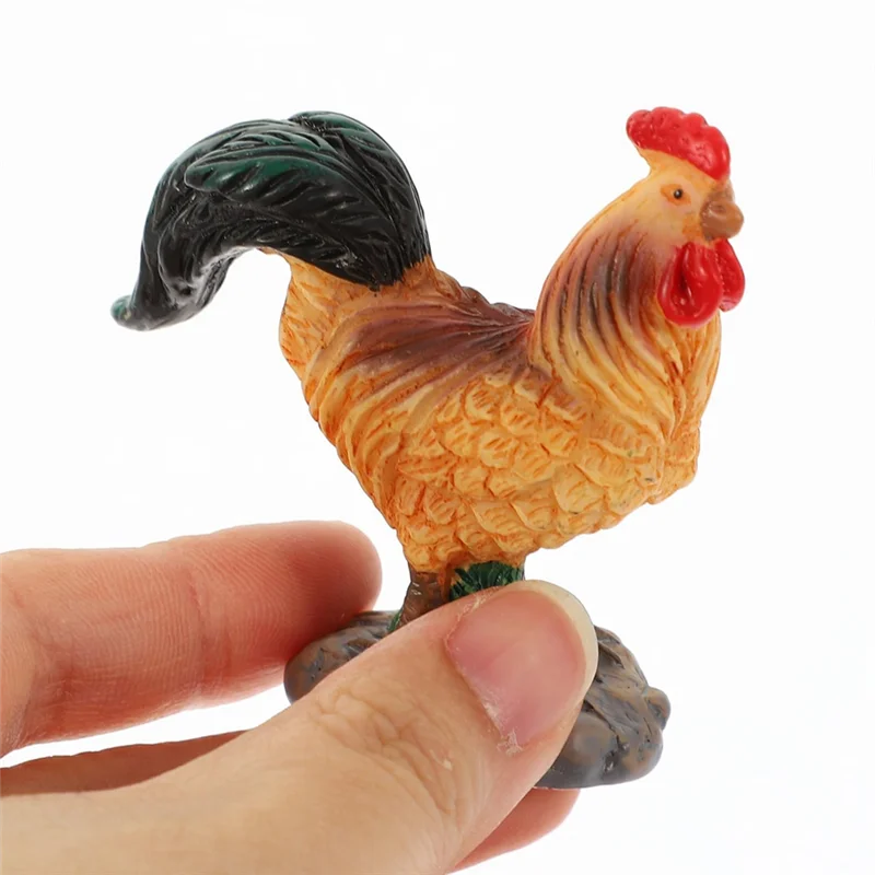 -A25M 2 ชิ้นไก่จําลองไก่รูปปั้นตกแต่งบ้านของเล่นตกแต่งสนามหญ้าฟาร์ม Decor ตุ๊กตาไก่สัตว์ง่าย Insta