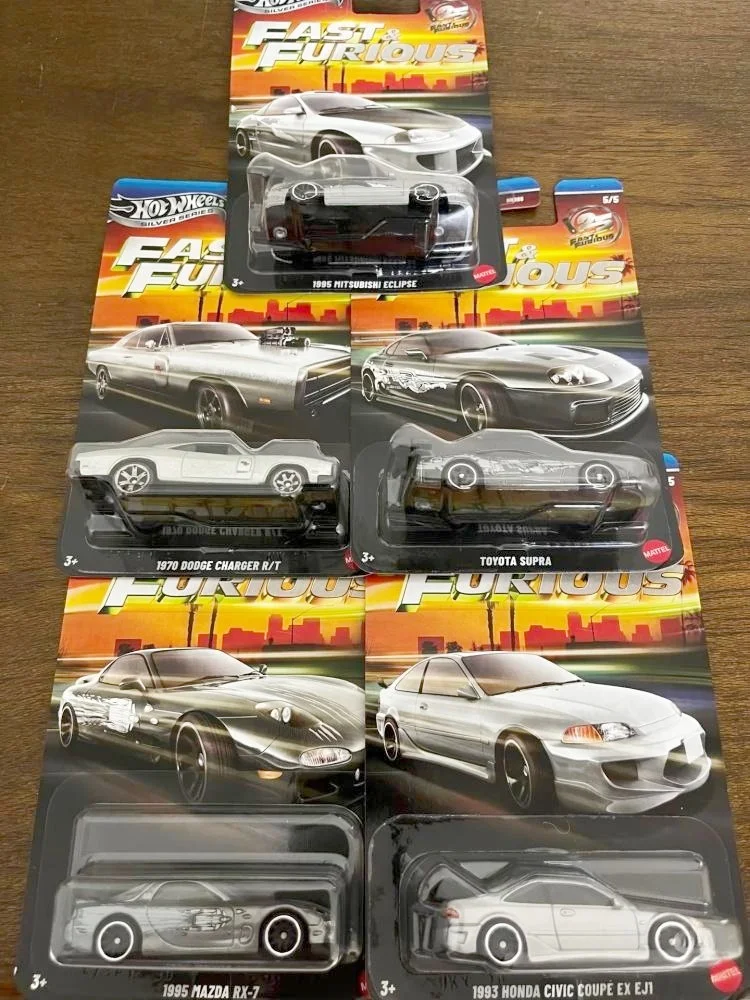 Hot Wheels Silver Series Fast & Furious 26 New Honda Civic Dodge Charger Mitsubishi Eclipse Collectible Car Model Toy Gift view 3