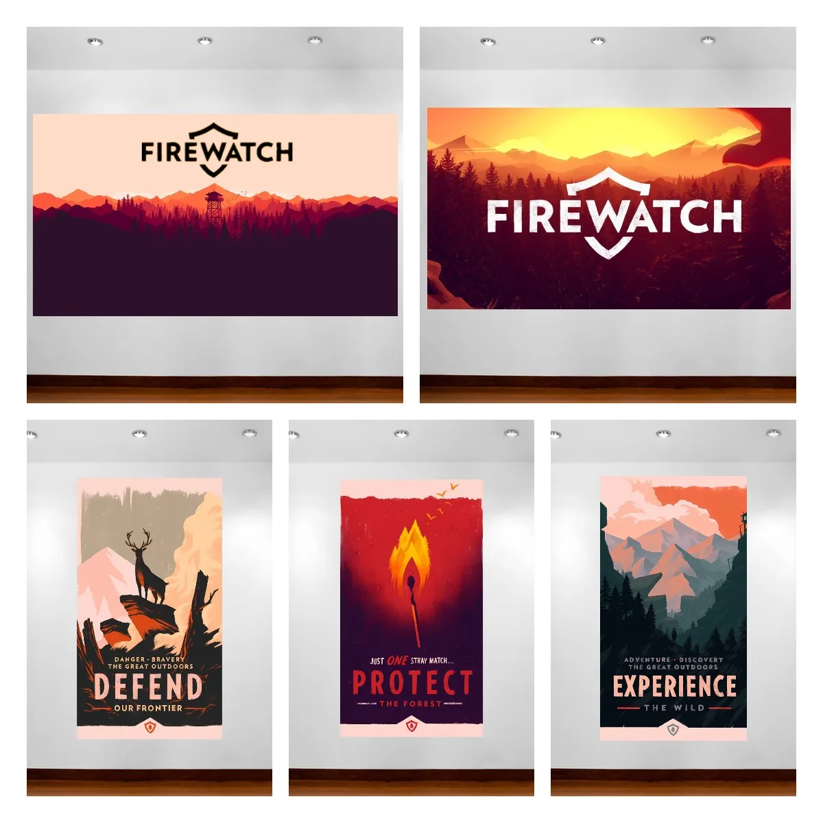 Firewatch المشارك عادية الإجهاد الإغاثة مغامرة لعبة المشارك قماش جدار اللوحة غرفة المعيشة جدار ديكور ملصقات الحائط ديكور المنزل #2