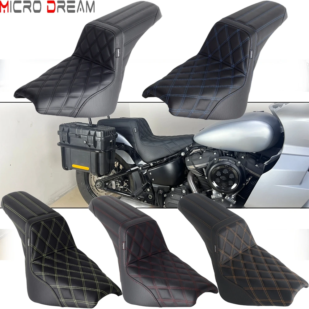 Motorcycle Full Seat For Harley Softail Street Bob FXBB FXBBS Heritage Classic FLHC FLHCS 2018-Up Driver Passenger Seats Cushion