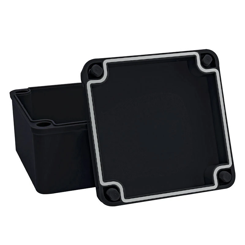 Black Box Outdoor Waterproof Case ABS Plastic Box Electronic Project Instrument Case Electrical Junction Box Enclosure Housing