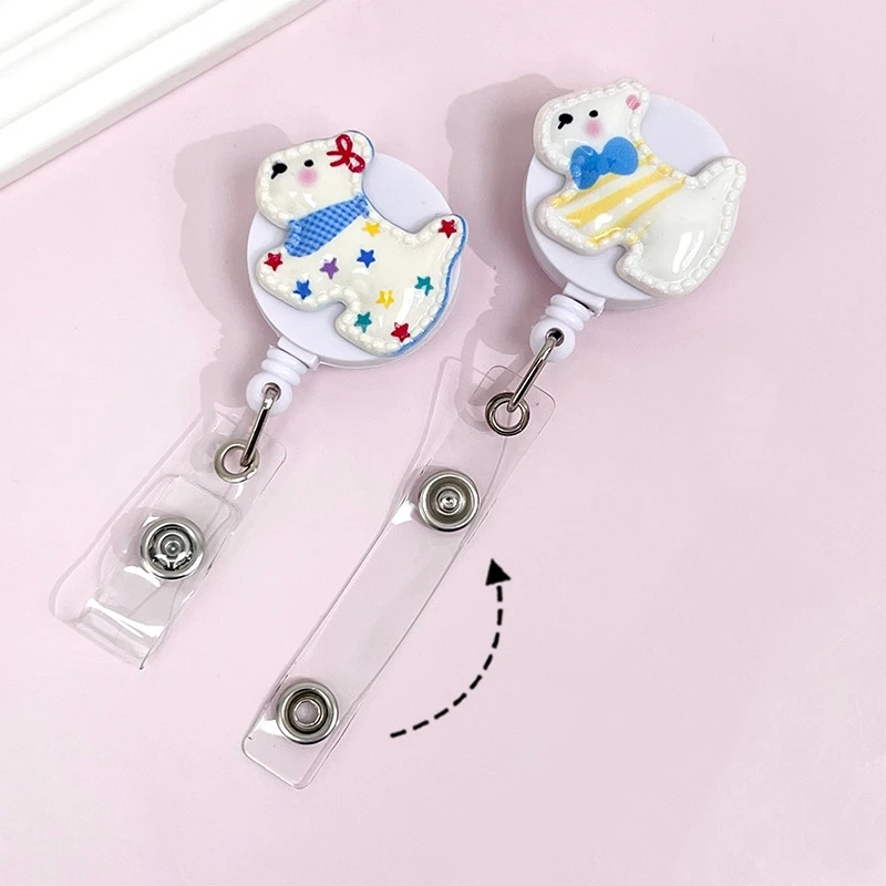 

Cute Dog Design Medical Staff ID Badge Holder Retractable Name Tag ID Badge Reel Anti-loss Badge Holder Back To School Supplies