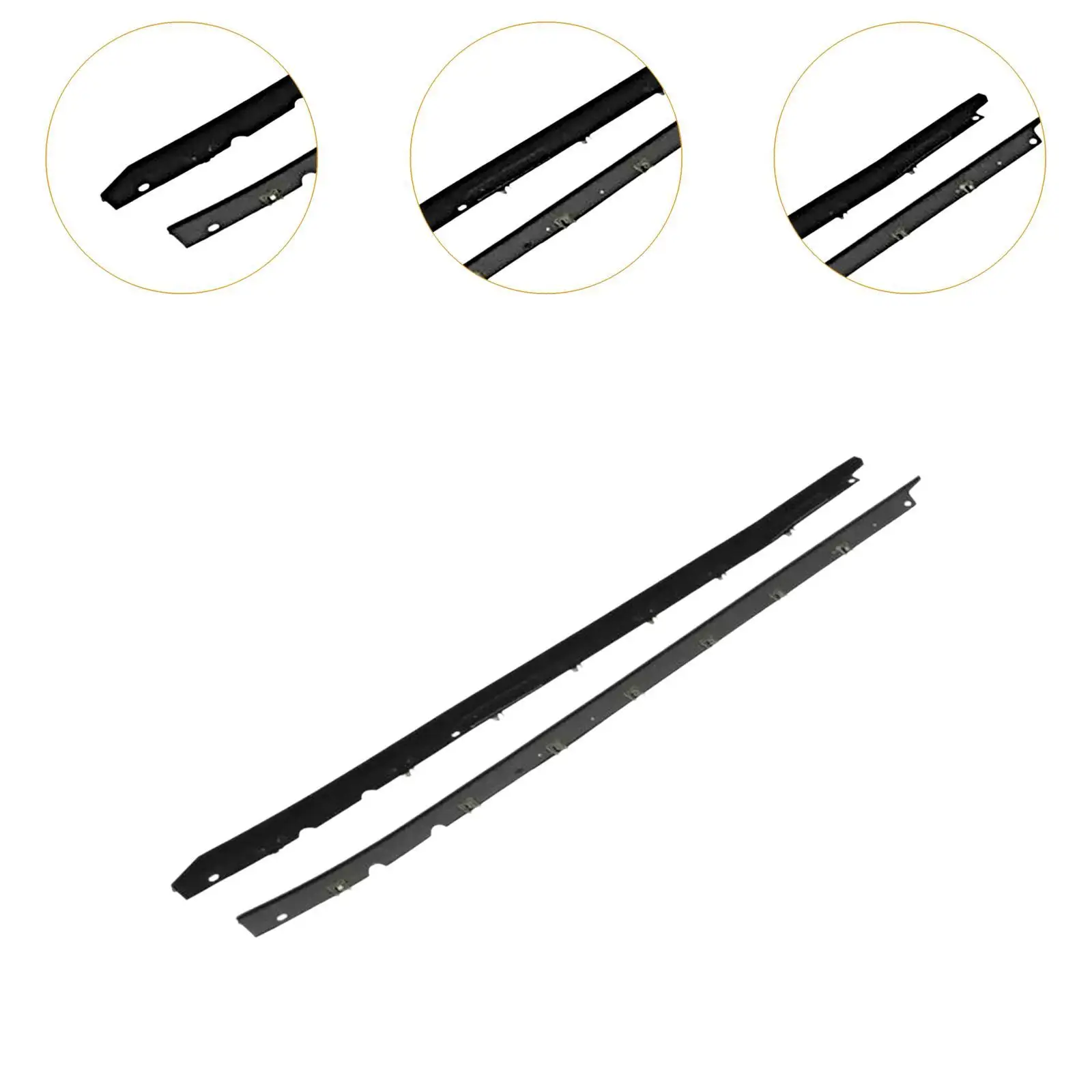 Replacement Door Window Seals Left Right for Corvette C4 84-96 MID-845680 AM-31874051 Car Accessories High Performance Rubber