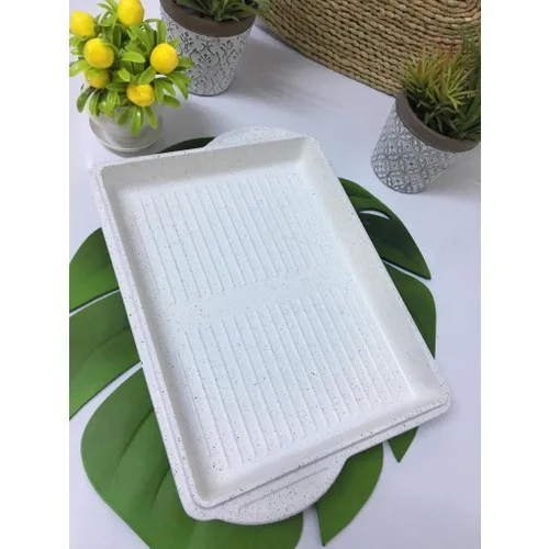 Acar Cast 40x26 cm. Casting Grid Surface Baking Tray White 16744